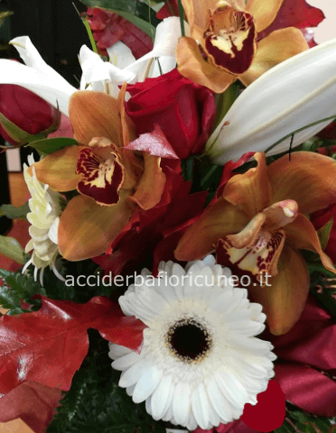 Mazzo elegnante toni autunnali